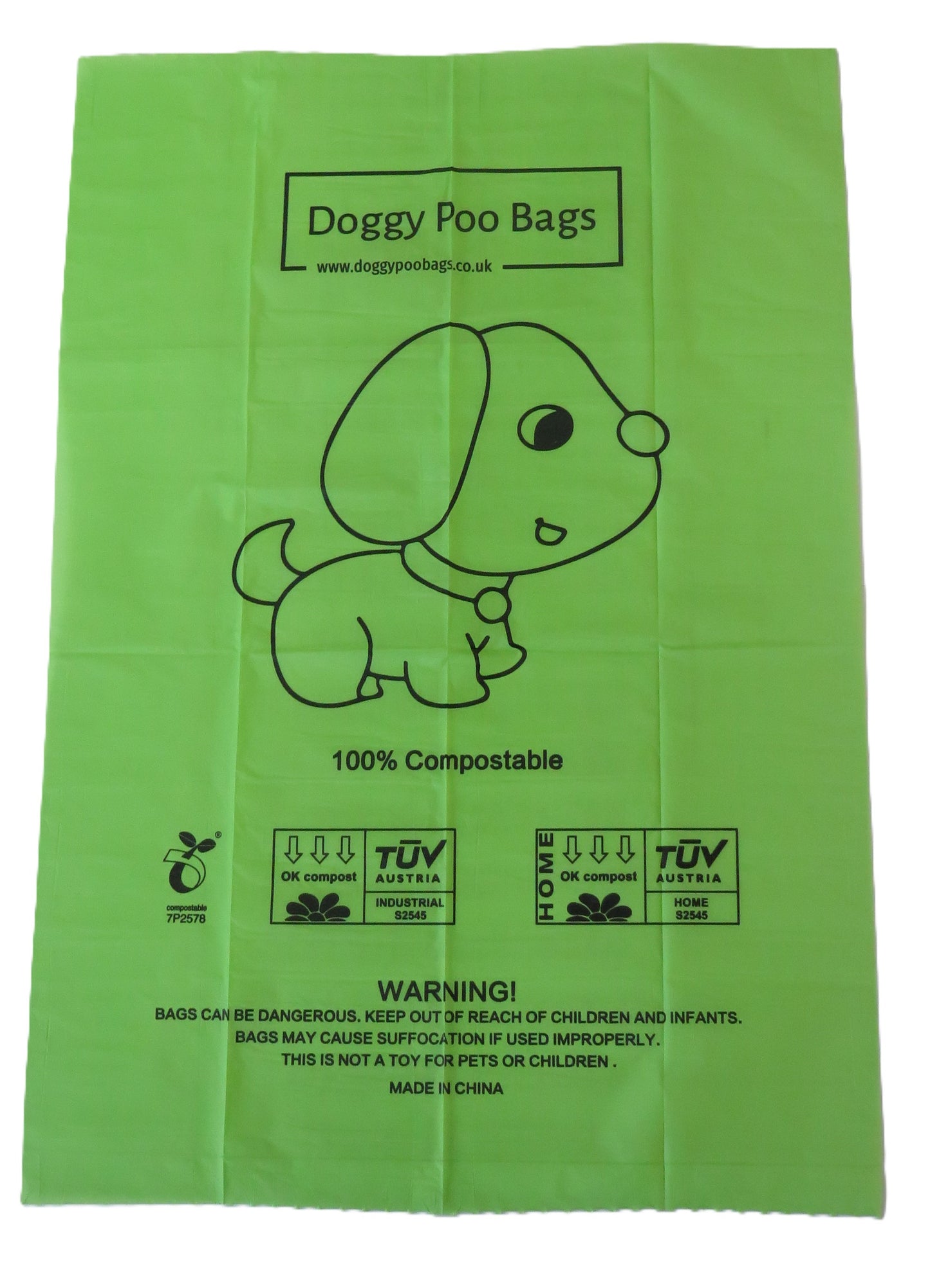 Doggy Poo Bags, Premium Home Compostable Dog Poop Bags | 60 Bags/4 Rolls | Biodegradable Dog Waste Bags | Cornstarch-Based Dog Poo Bags | Free UK Delivery, fits in letterbox