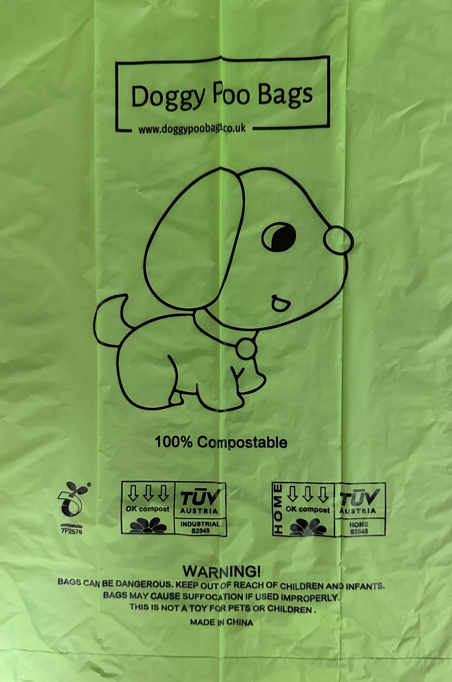 Doggy Poo Bags, Premium Home Compostable Dog Poop Bags | Biodegradable Dog Waste Bags | 20 Rolls/300 Bags, Cornstarch-Based | No Cardboard Packaging | Delivery fits through a standard letterbox