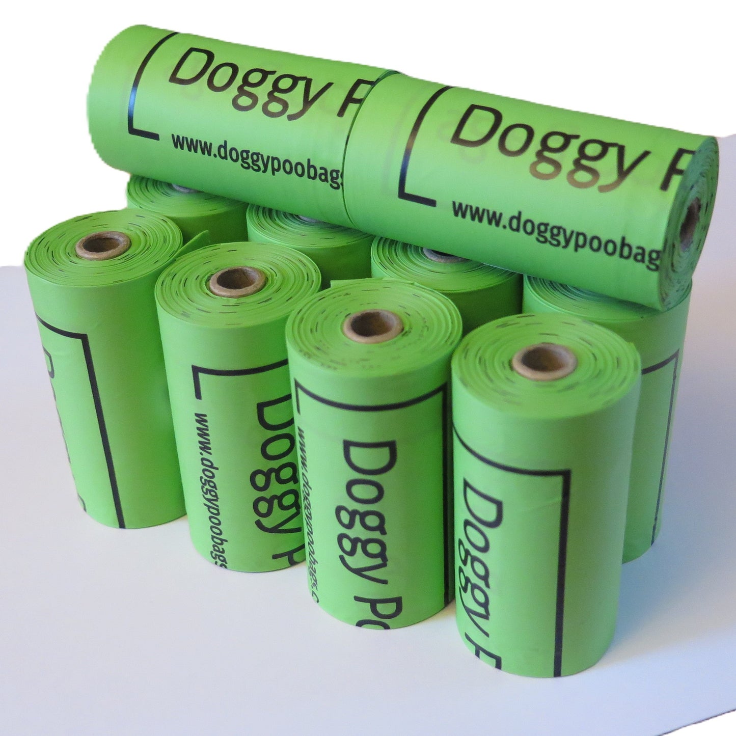 Doggy Poo Bags, Premium Home Compostable Dog Poop Bags | Biodegradable Dog Waste Bags | 10 Rolls/150 Bags, Cornstarch-Based | No Cardboard Packaging